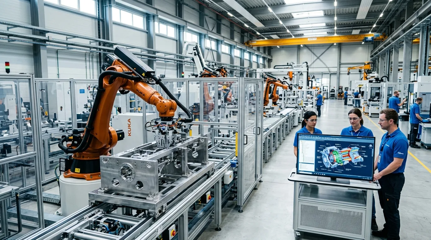 Smart industrifabrik och teknisk videoproduktion